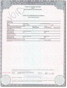 Birth Certificate